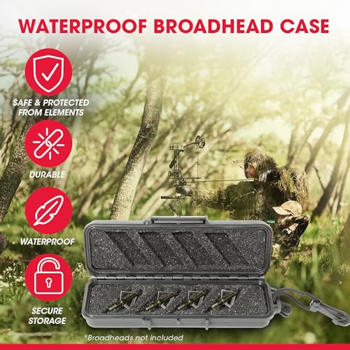 SKB Cases iSeries Hard Exterior Waterproof Watertight Arrow Broadhead Utility Case for Outdoor Camping, Fishing, and Hunting, Black