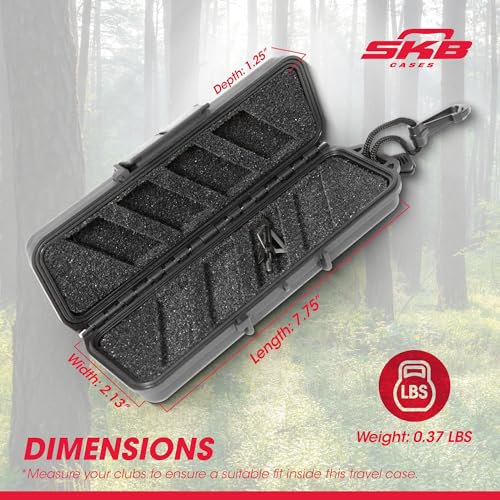 SKB Cases iSeries Hard Exterior Waterproof Watertight Arrow Broadhead Utility Case for Outdoor Camping, Fishing, and Hunting, Black