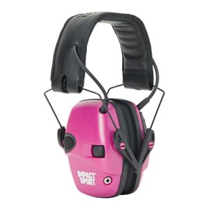 howard leight impact sport electronic shooting earmuff, youth/small, pink (r-02533)