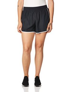 just my size womens active woven run athletic-shorts, black, 3x us