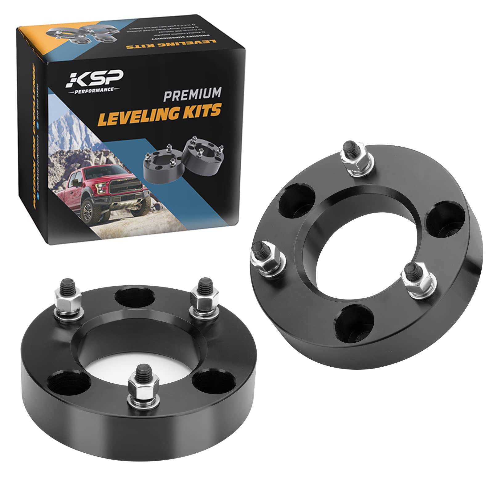 KSP 2in Level Kits for F150 2004-2023,2" Front Leveling Lift Kits Compatible with Ford Expedition 03-18,Lincoln Mark LT 2005-2008, Aluminum Forged Strut Spacers Raise the Truck 2inch（Package of 2pcs）