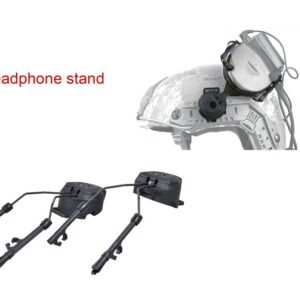 1Pair Headset Helmet Adapter, ARC Rail Adaptor Suspension Headphones Bracket Hunting Earmuffs Support Left & Right Side Attachments Only for comtac2 Series Headphones (Black) Walker Razor Helmet