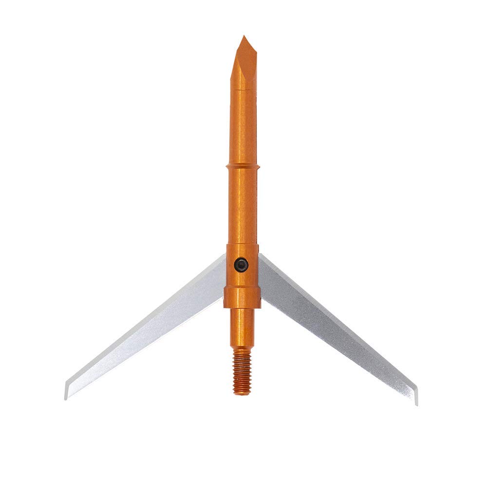 Dead Ringer 100 Grain Broadheads, Pack of 3 Broadheads | Available in Mechanical, Hybrid Fixed/Mechanical, and Expandable Blades, Super Freak Extreme Orange