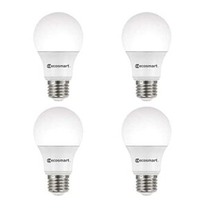 (4-Pack) EcoSmart LED A19 Dimmable 40W Replacement in Soft White (15,000 Hours, 2700K, 5.6W, Energy Star, E26)