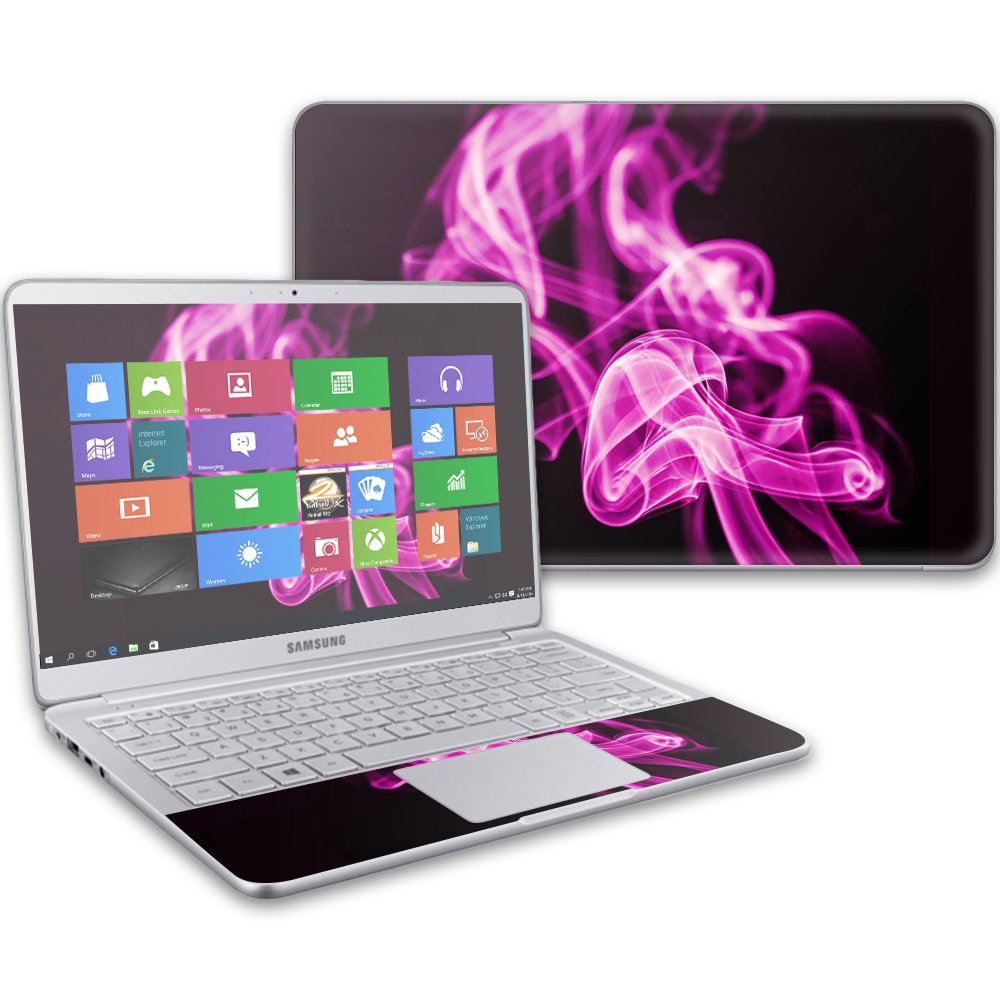 MightySkins Skin Compatible with Samsung Notebook 9 13" (2017) wrap Cover Sticker Skins Pink Flames