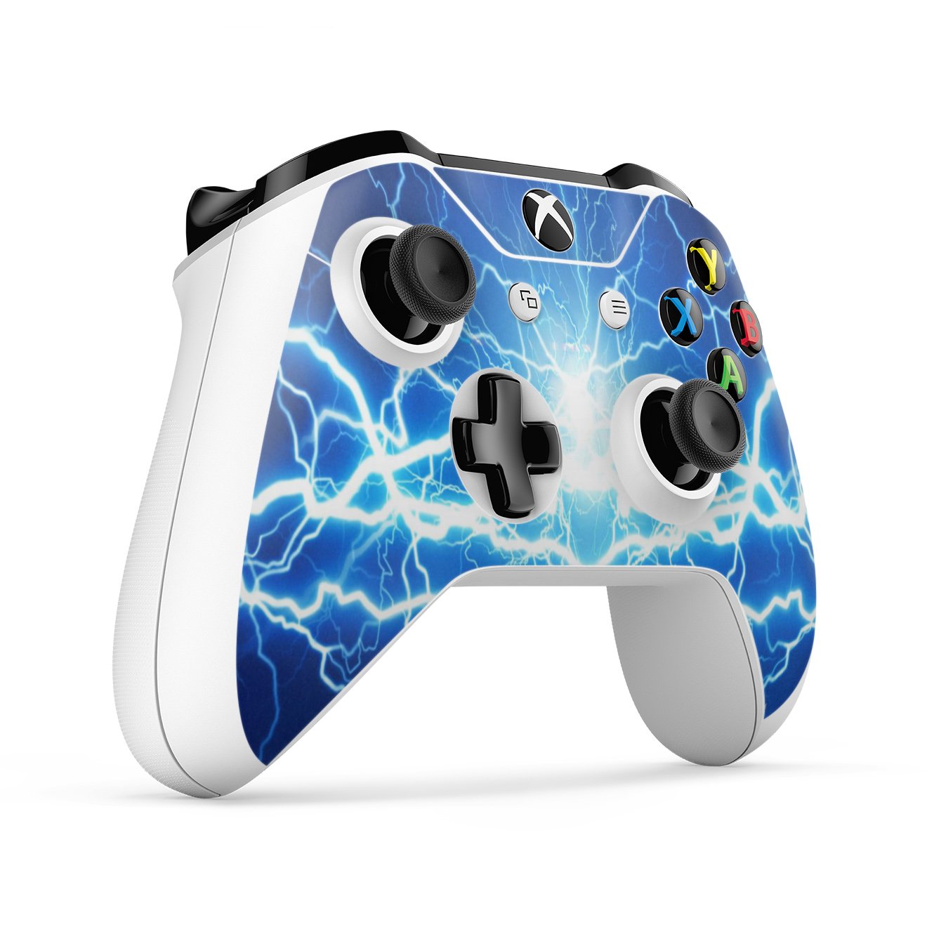 GNG 2 x Electric Blue Storm Compatible with Xbox One S Controller Skins Full Wrap Vinyl Sticker