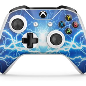 GNG 2 x Electric Blue Storm Compatible with Xbox One S Controller Skins Full Wrap Vinyl Sticker