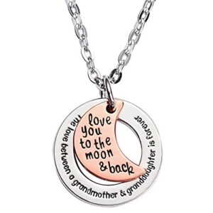 lparkin the love between grandmother and granddaughter is forever necklace (alloy)