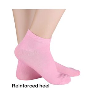 Allegra K Athletic Low Cut Ankle Socks-Stretch Cuffs Soft 10 Pairs Medium Pink