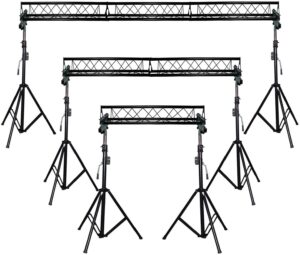 15' wide crank triangular trussing mobile dj lighting truss system triangle 10" diameter trussing instead of 6" like other brands