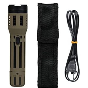 SABRE Stun Gun with LED Flashlight, Powerful Pain Inducing 1.820 µC Charge, 120 Lumens, Rechargeable Battery, Safety Switch, Includes Wrist Strap and Belt Holder