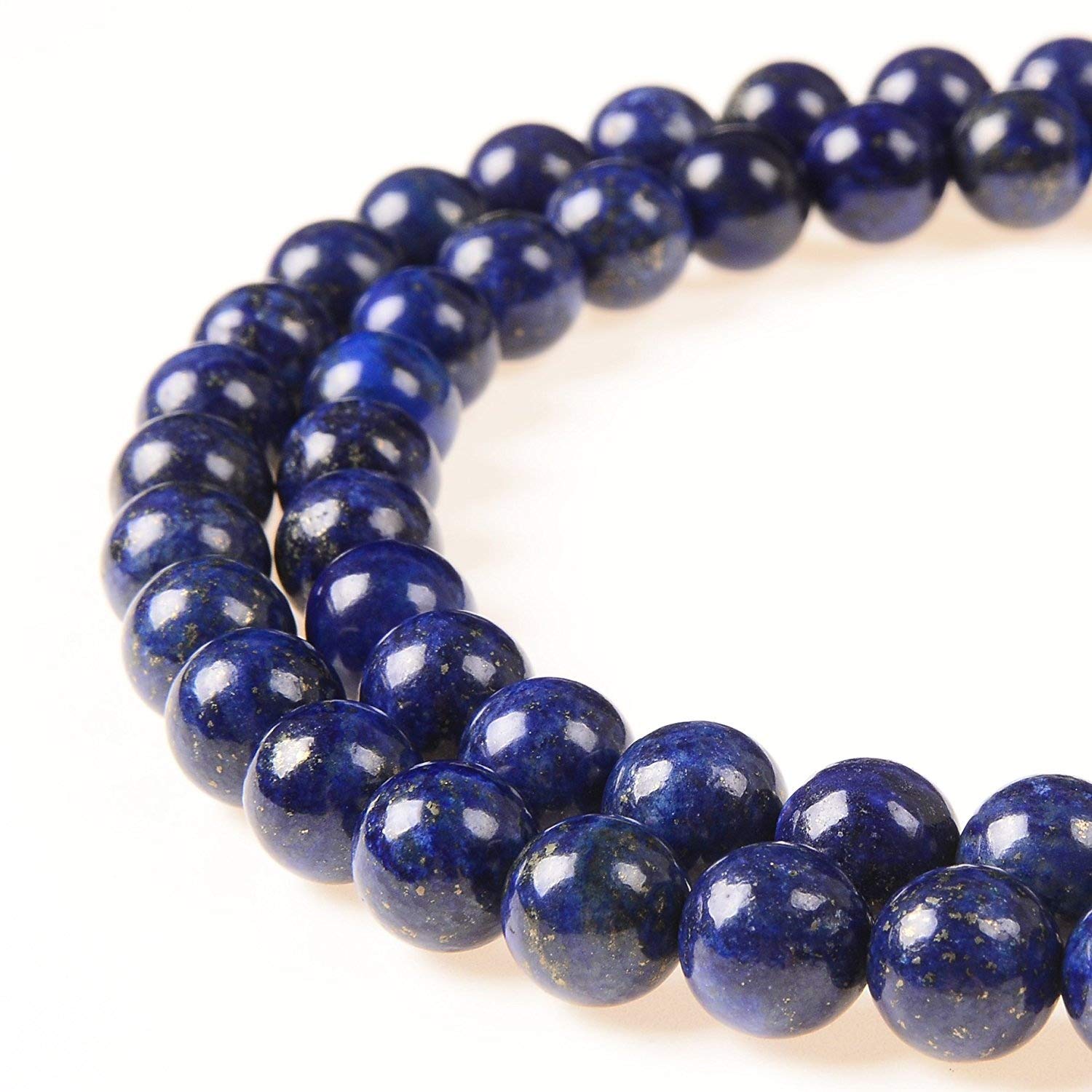 PLTbeads Gemstone Round Loose Beads Approxi 15.5 inch 1 Strand per Bag for Jewelry Making Findings Accessories (4mm, Natural Lapis Lazuli)