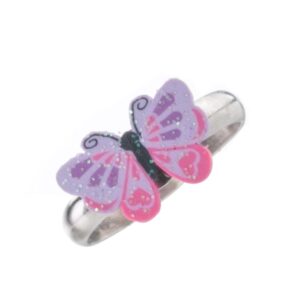 minihope Adjustable Rings Set for Little Girls - Colorful Cute Unicorn Butterfly Rings for Kids, Children's Jewelry Set of 7