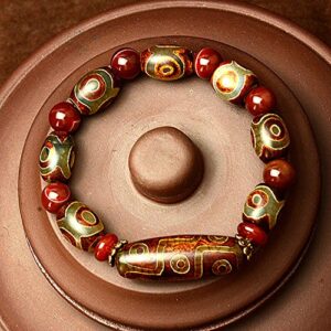 BOYULL Feng Shui Tibetan Dzi Bead Protective Amulet Bracelet, Attract Wealth and Good Luck, Deluxe Gift Box Included