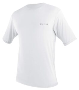 o'neill men's basic skins upf 30 + short sleeve sun shirt, white, x-large