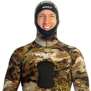 MAKO Spearguns Mens Spearfishing Wetsuit 3D Yamamoto Reef Camo 5mm 2 Piece (Large)