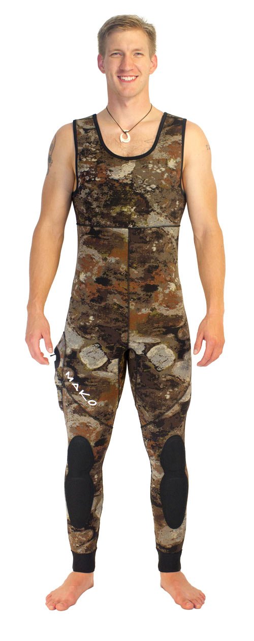 MAKO Spearguns Mens Spearfishing Wetsuit 3D Yamamoto Reef Camo 5mm 2 Piece (Large)