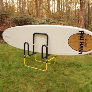 Suspenz Double-Up SUP Stand, Holds 2 Stand Up Paddle Boards or Surfboards, Yellow (22-9936)