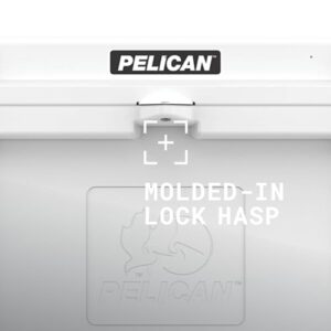 Pelican 95QT Elite Cooler (White) | 72 Can Capacity with Ice | 10+ Day Ice Retention | Rubberized Grip Handles | Guaranteed for Life