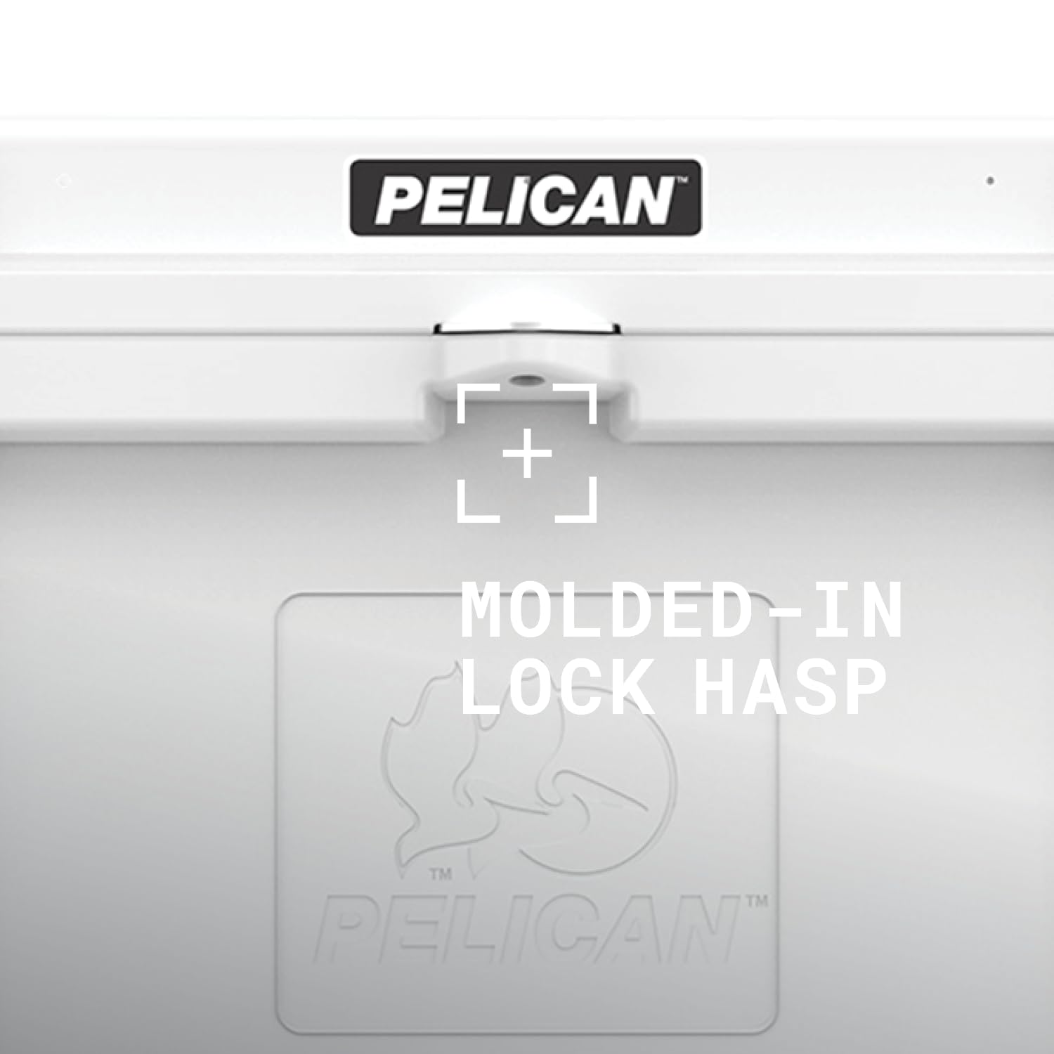 Pelican 95QT Elite Cooler (White) | 72 Can Capacity with Ice | 10+ Day Ice Retention | Rubberized Grip Handles | Guaranteed for Life