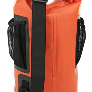 Kinsard Waterproof Dry Bags, Roll Top Sack, With Zipper, Side Pockets, and Adjustable Straps-Protects Valueables and All Gear, For Kayaking, Boating, Beach, Hiking, 10 Liter Dry Bag(Orange)