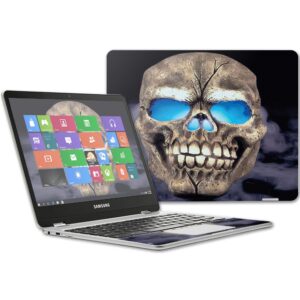 MightySkins Skin Compatible with Samsung Chromebook Plus 12.3"(2017 - Psycho Skull | Protective, Durable, and Unique Vinyl wrap Cover | Easy to Apply, Remove, and Change Styles | Made in The USA