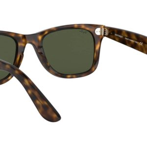 Ray-Ban Rb4340 Wayfarer Ease Square Sunglasses, Light Havana/G-15 Green, 50 mm