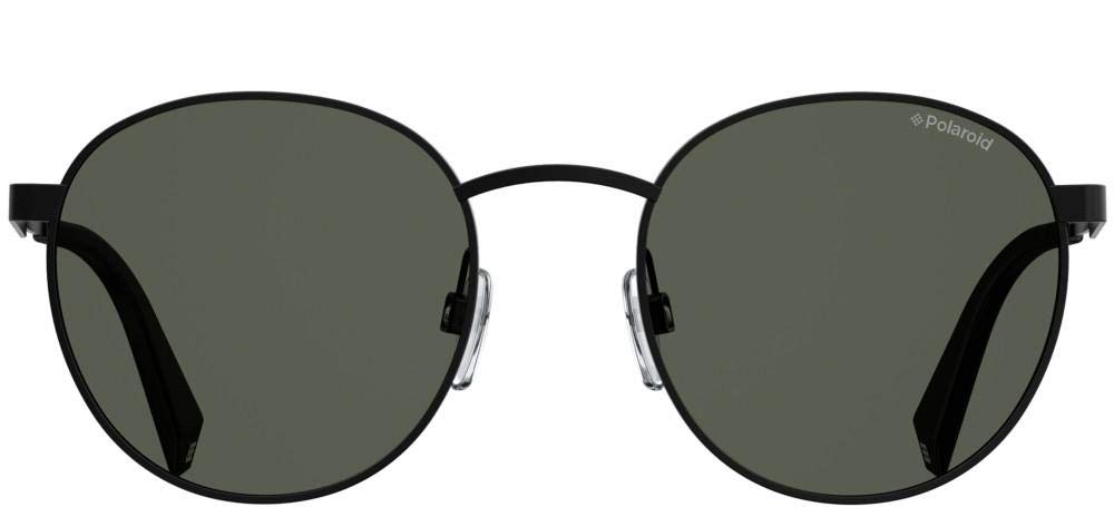 Polaroid Sunglasses PLD 2053/S Oval Sunglasses, Black/Polarized Gray, 51mm, 20mm