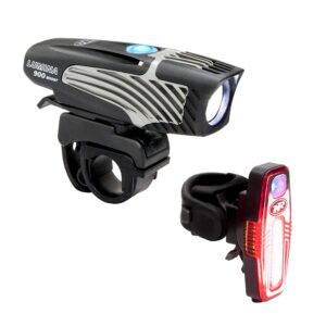 lumina 900 boost front bike light sabre 80 rear bike light combo pack, black, 900 lumens front / 80 lumens rear