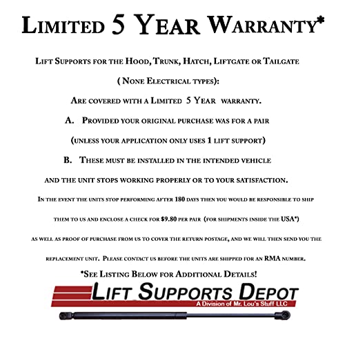 Lift Supports Depot Qty (1) Replaces Part Number 7044674 7045352 Polaris Lift Support Dump Shocks Struts