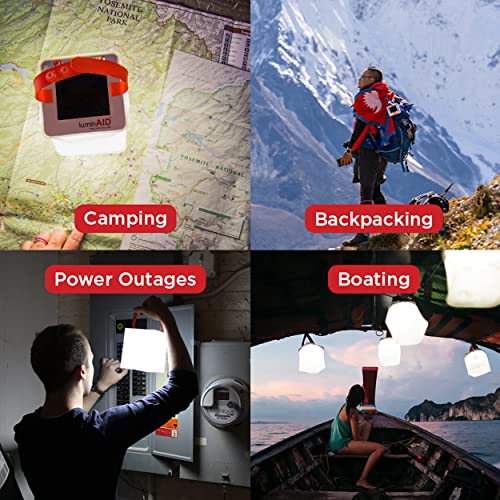 LuminAID Solar Camping Lantern - Inflatable LED Lamp Perfect for Camping, Hiking, Travel and More - Emergency Light for Power Outages, Hurricane, Survival Kits - As Seen on Shark Tank