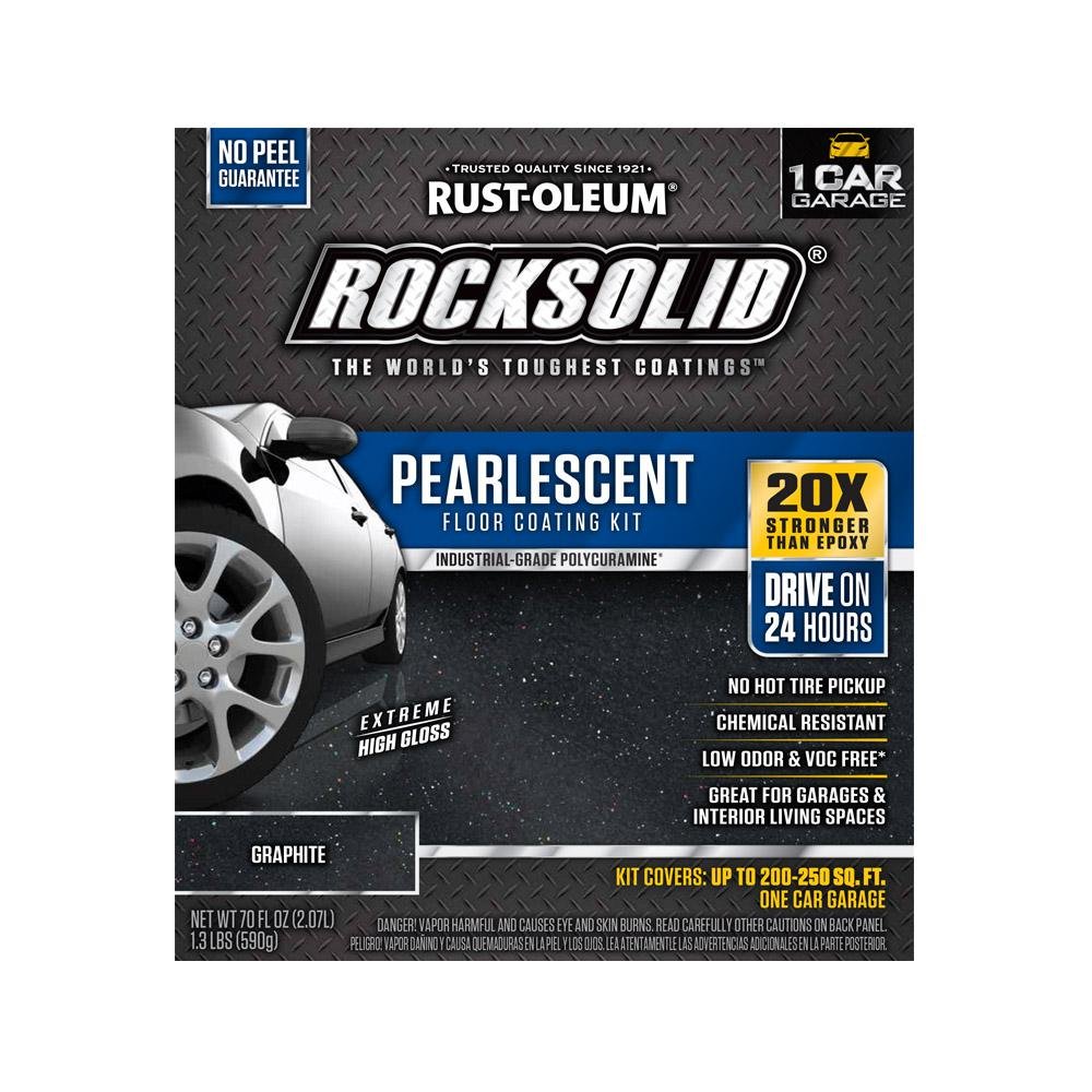 Rust-Oleum 306328 RockSolid Pearlescent 1 Car Garage Floor Coating Kit, Smoky Blue