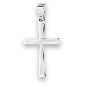 basic cross pendant .925 sterling silver high polish minimalist modern charm