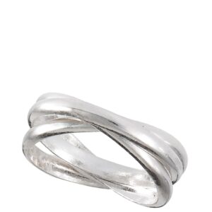 Triple Rolling Ring Set New .925 Sterling Silver 2mm Bands Size 8