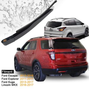 AUTOBOO Replacement For Ford Explorer 2011-2018, Escape 2013-2018,Lincoln MKX Rear Windshield Wiper Blade Arm Set-Factory OE Style