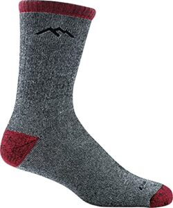 darn tough (style 1953) men's mountaineering hike/trek sock - smoke, large