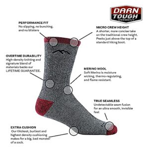 DARN TOUGH (Style 1953) Men's Mountaineering Hike/Trek Sock - Smoke, Large