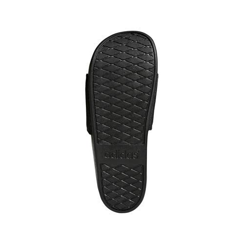 adidas Men's Adilette Comfort Slides Sandal, Black/Black/White, 10