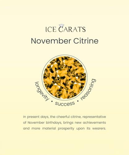 IceCarats 10K Yellow Gold Orange Citrine Ring Gemstone Band November Birthstone Jewelry Size 7