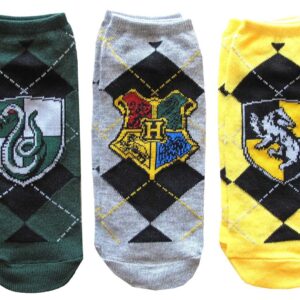 Hyp Harry Potter House Crests Argyle Pattern Juniors/Womens 5 Pack Ankle Socks