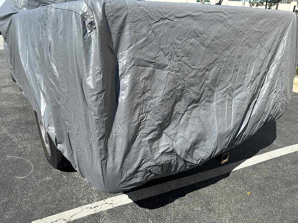 CarsCover Ford F250 F350 F450 Crew Cab 8ft Long Bed Box Premium Truck Car Cover Ironshield Leatherette All Weatherproof 100% Block Sun, Rain, Dust (Crew Cab 8ft Long Bed)