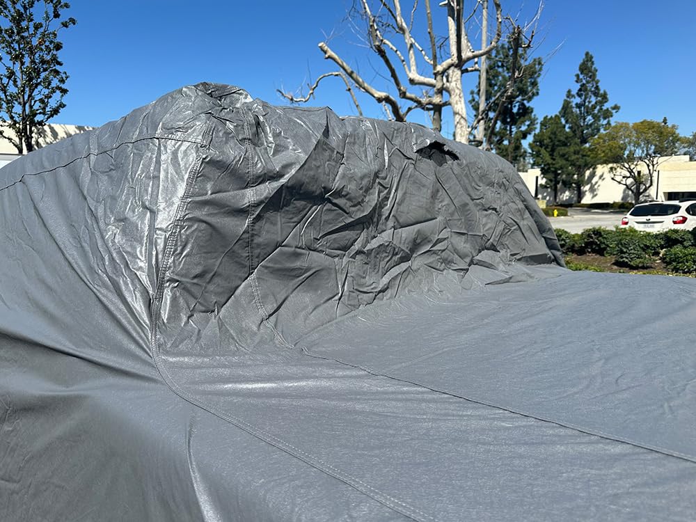 CarsCover Ford F250 F350 F450 Crew Cab 8ft Long Bed Box Premium Truck Car Cover Ironshield Leatherette All Weatherproof 100% Block Sun, Rain, Dust (Crew Cab 8ft Long Bed)