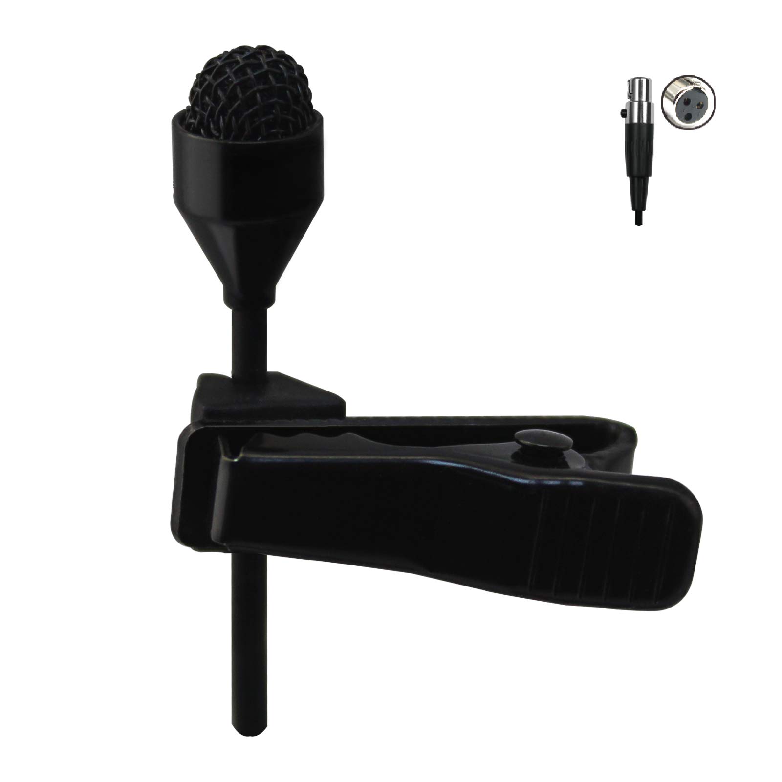 J K MIC-J 044 Lapel Microphone Lavalier Microphone Compatible with AKG SAMSON Wireless Transmitter - Mini XLR TA3F Plug