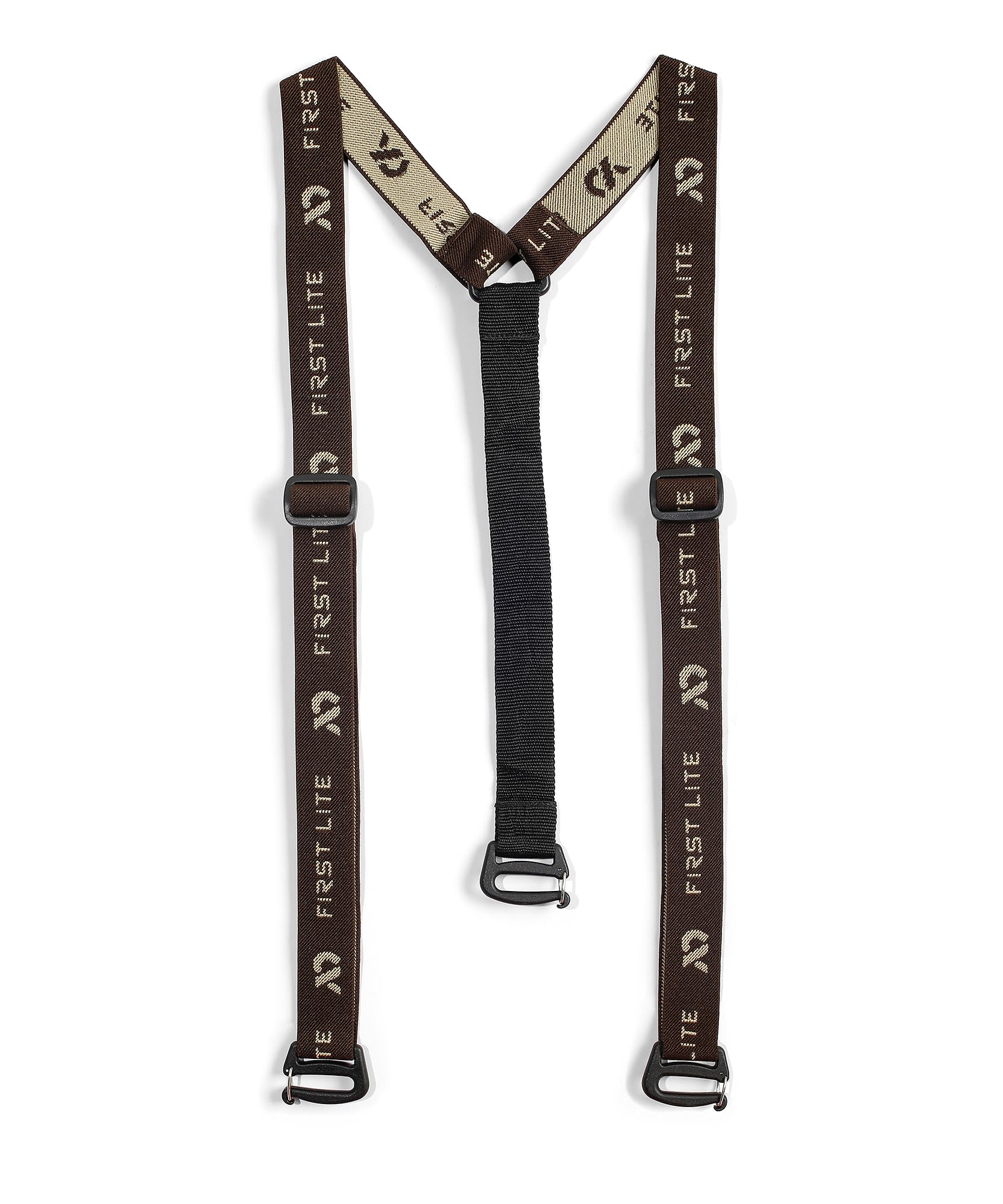 First Lite Suspenders - Adjustable Stretch Nylon Pant Suspenders - Brown/Tan - One Size