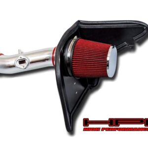 High Performance Parts Heat Shield Cold Air Intake Kit & Red Filter Combo Compatible for Chevrolet 2010 - 2011 Camaro V6 3.6L