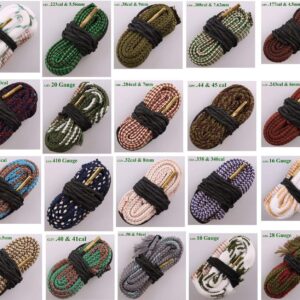 Aimee_JL New Bore Cleaner .416 Cal .44 45-70 .458 .460 Cal Gun Barrel Cleaning Rope Rifle/Pistol/Shotgun Brass Brush Cleaning Cord