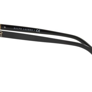 Ralph by Ralph Lauren Women's RL5099 Metal Cat Eye Prescription Eyeglass Frames, Black/Demo Lens, 52 mm