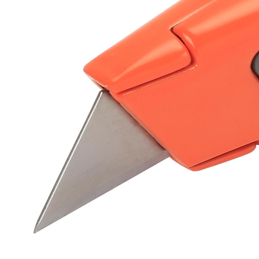 HDX 377 784 x10 Retractable Utility Knife with Rubber Handle and 3 Position Locking Blade, Metal