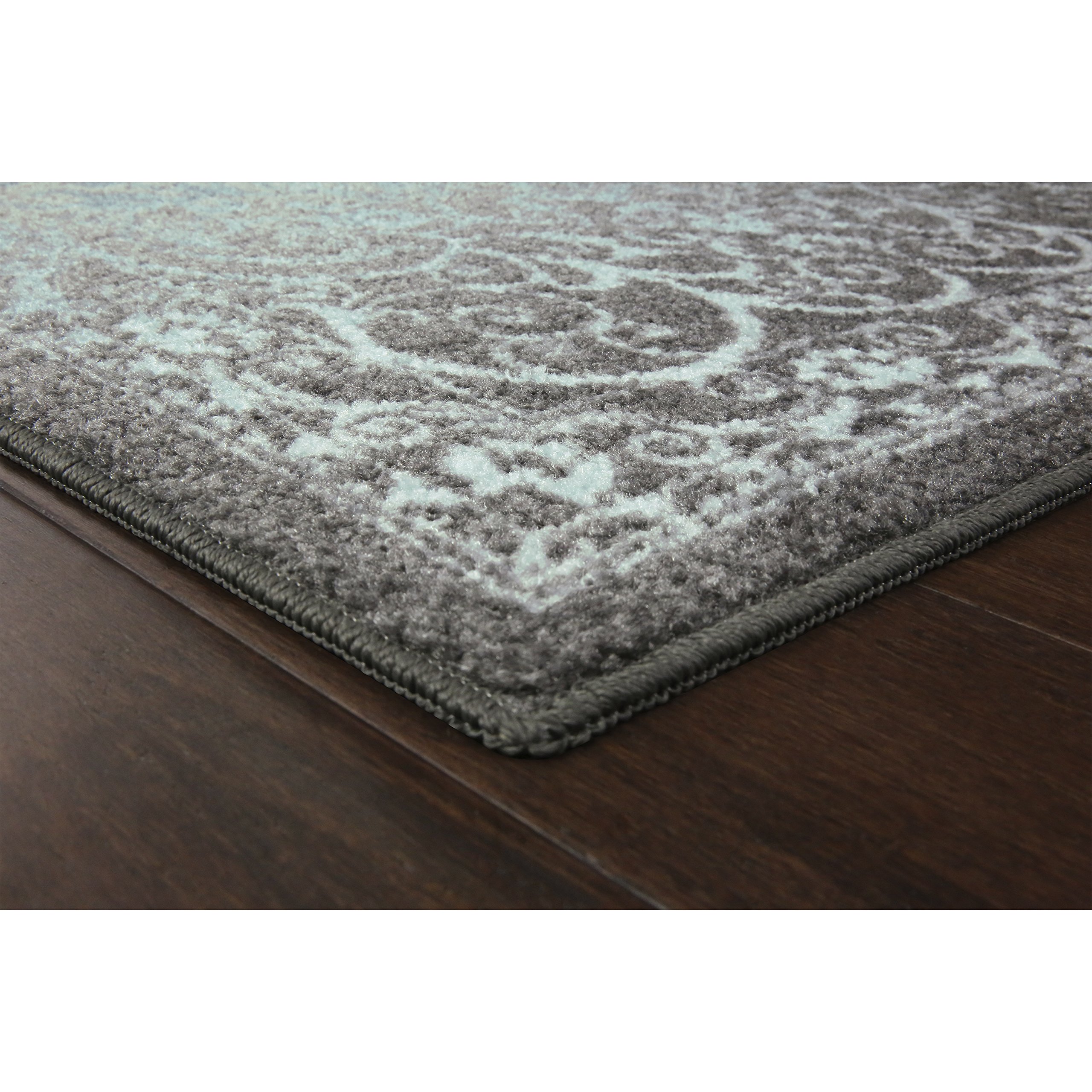 Maples Rugs Area Rug - Pelham 7 x 10 Large Area Rugs [Made in USA] for Living Room, Bedroom, and Dining Room, Grey Blue