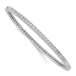 icecarats 925 sterling silver cubic zirconia cz bangle bracelet